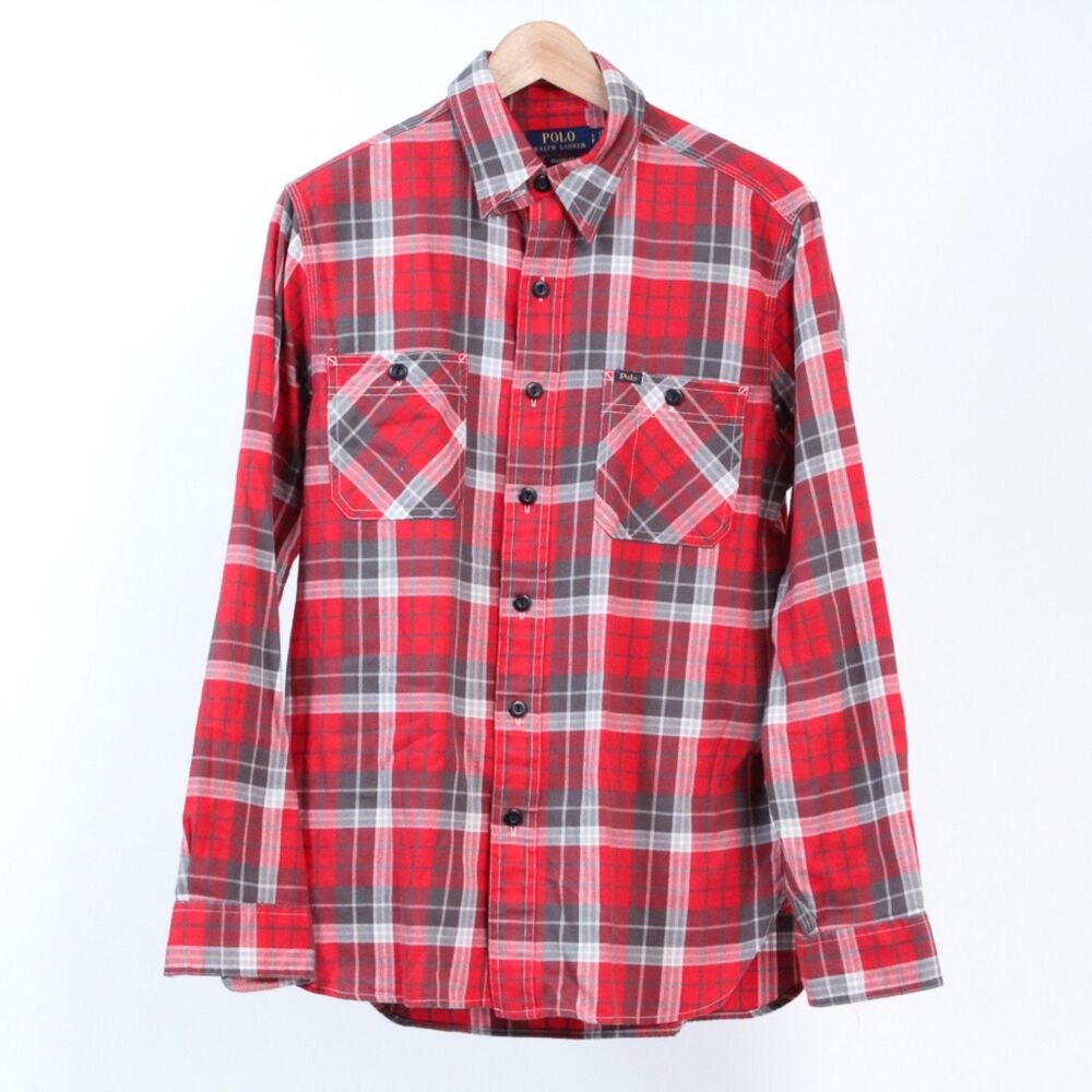 Polo Ralph Lauren Plaid Flannel Button Up Shirt Men's Small Cotton Classic Fit